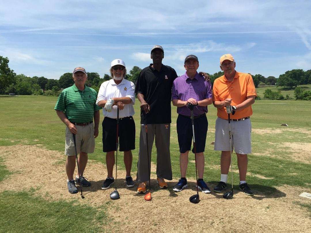 Fat Boys Against Hunger Tournament today. Gary Adkins, Mike Jenkiins, Bill Johnson, John Moulton and the legendary Tony Robinson. We are definitely the team to beat.