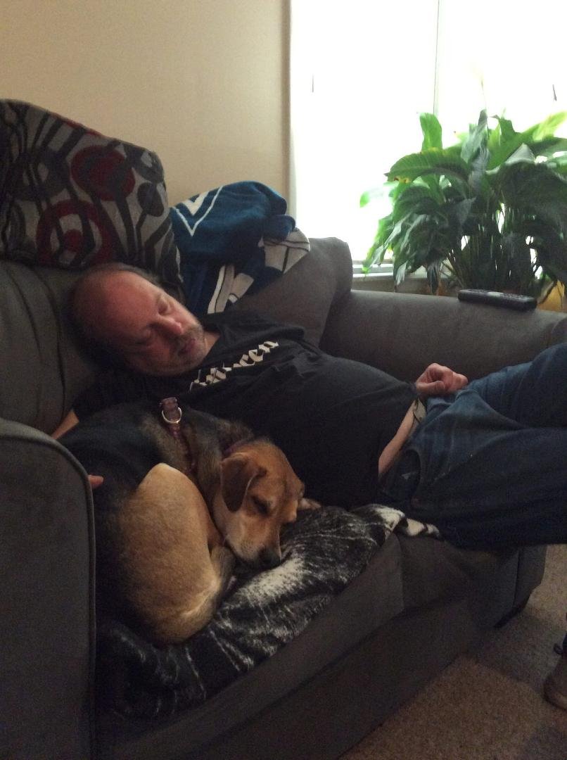 Russ and lucky napping