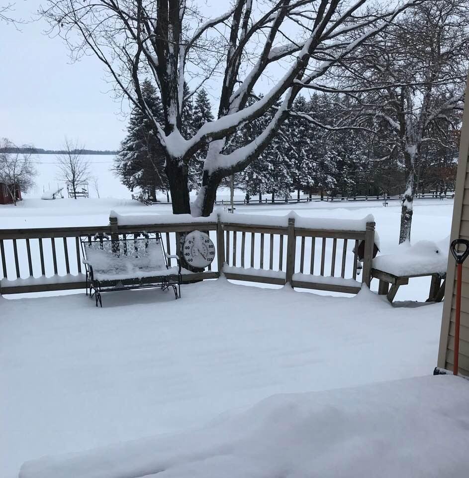 Round two; I sure wished my grandsons lived closer. But, they all live in snow covered cities too. I guess we are all in this together. It is pretty though.
Wishing my family and friends a wonderful day. Be careful shove
