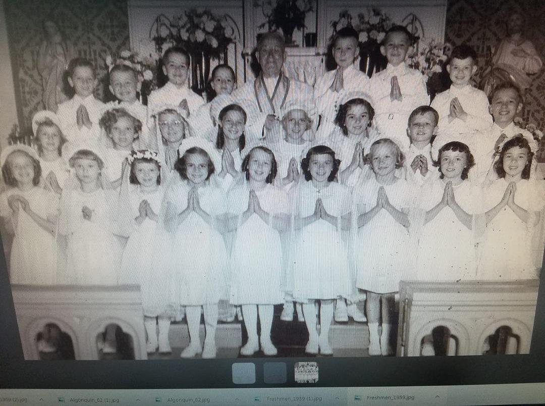 Found my wife Gladys First Communion 1952 at St.Rose of Lima