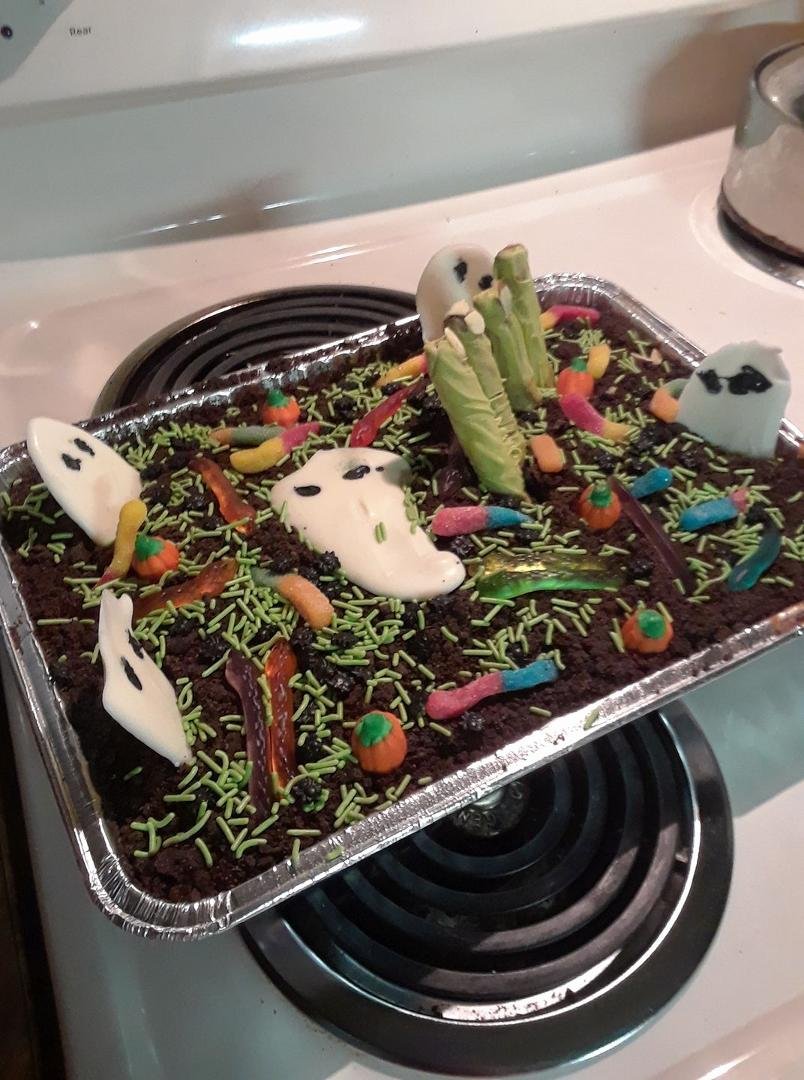 Halloween  cake made for Highlands Academy.