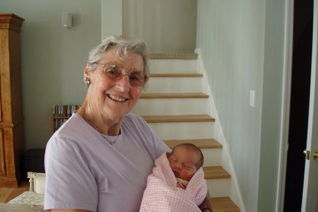 Becca meeting her great grandma