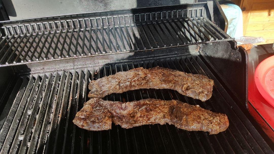 New years day Texas fajitas on the grill