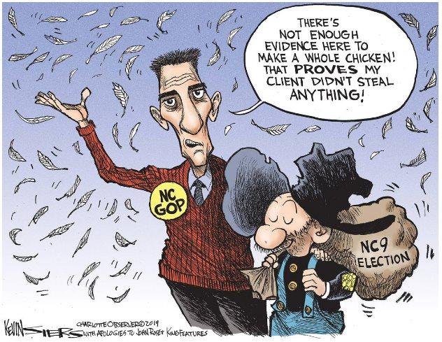 Monday Memo (1/28)
Time to get down to business in NC-09 investigation
Republican attempts to sabotage the investigation into the vote theft scheme funded by the Mark Harris campaign are failing. This week, the NC Board o