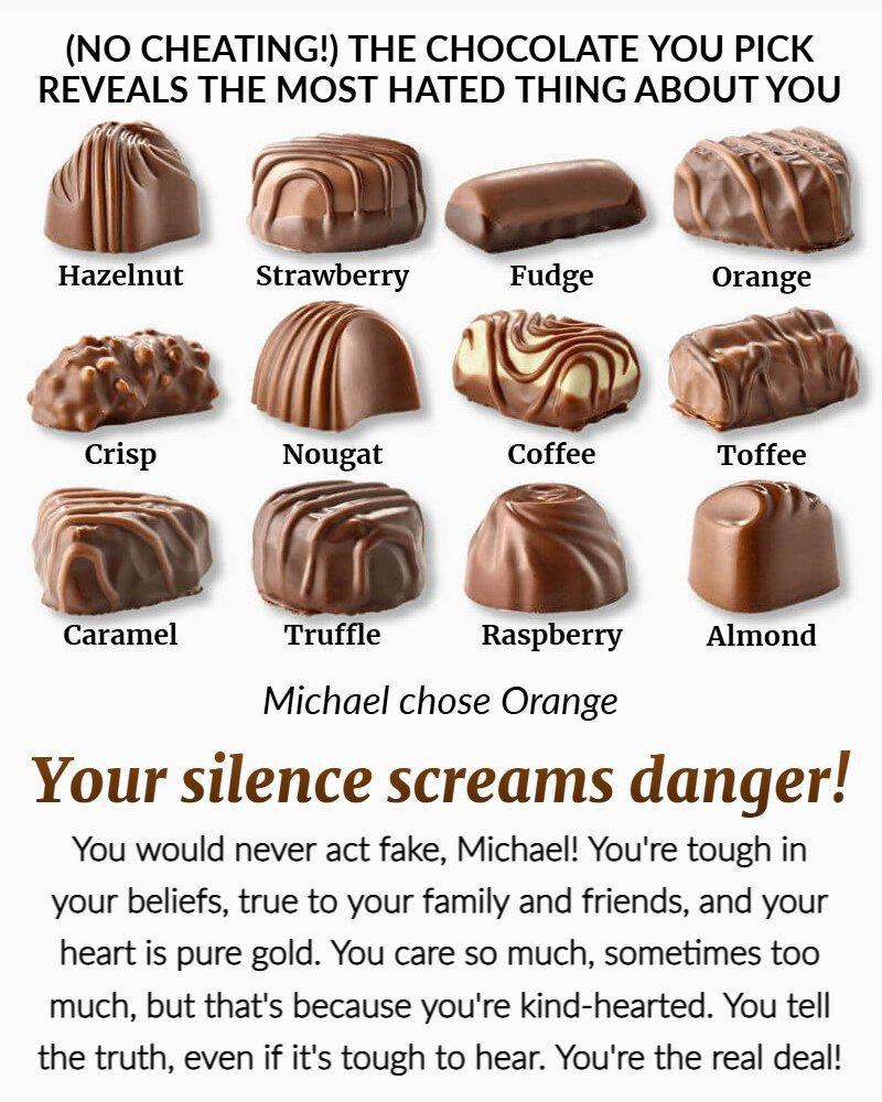 (No Cheating!) The Chocolate You Pick Reveals The Most HATED Thing About You