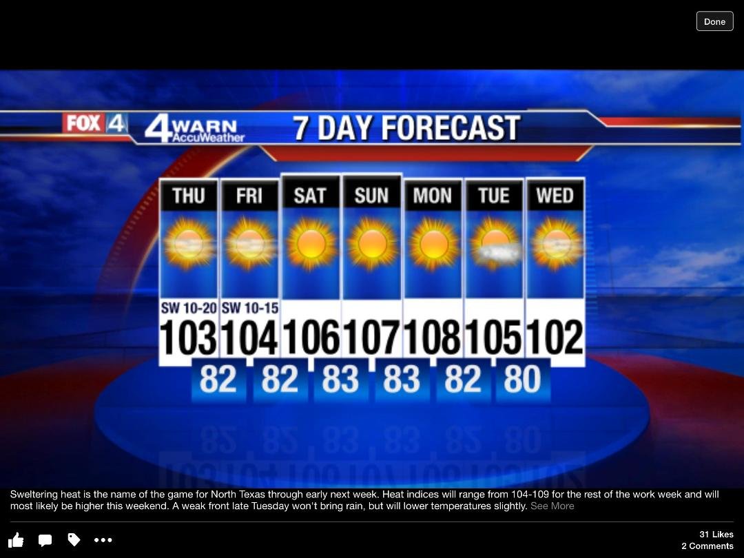 The next 7 days.
