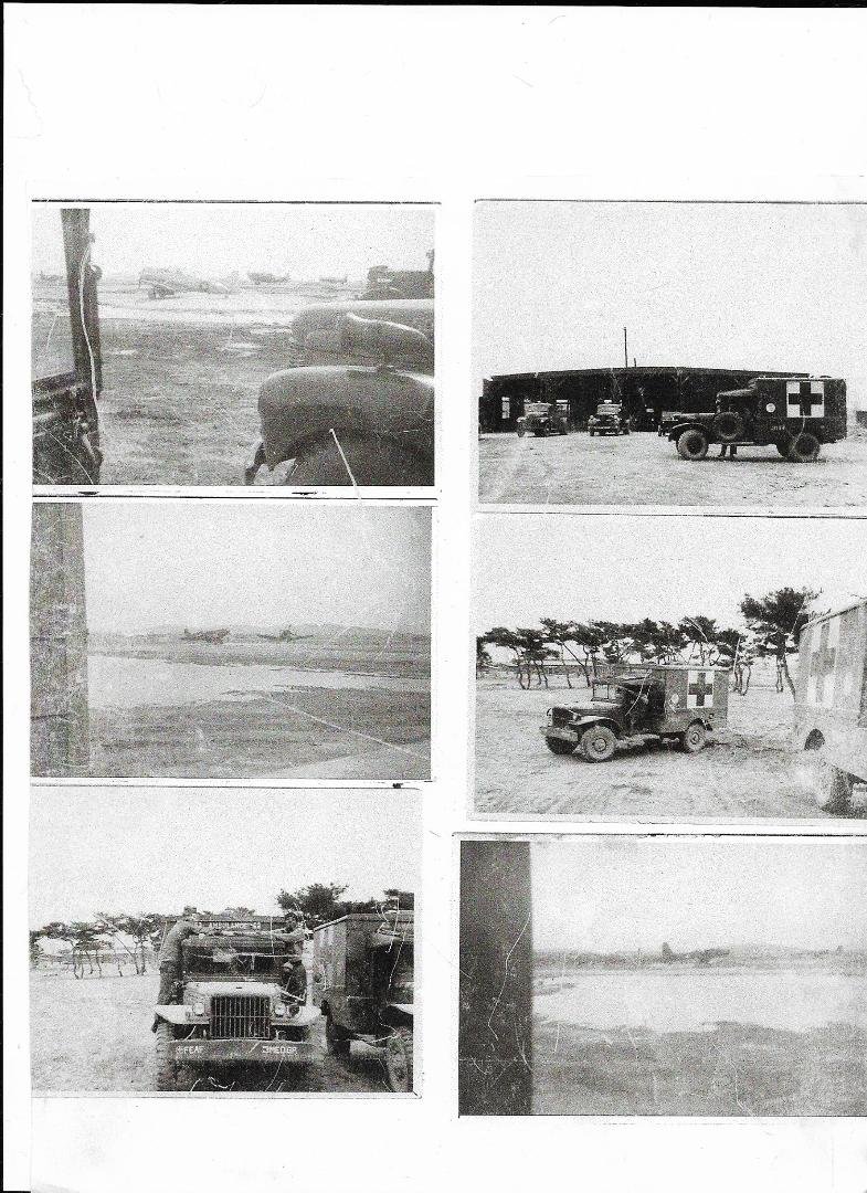 ambulances and crew of 3rd Medical Gp.3rd Bomb Wing,Kunsan,korea 1952