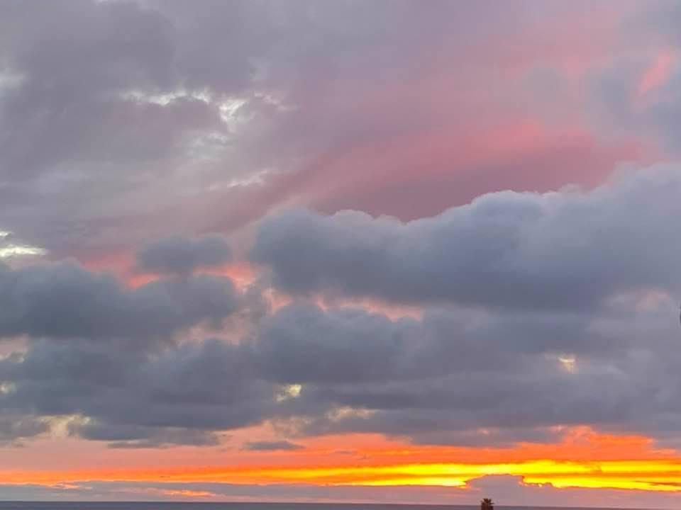 Gorgeous sunset from my brother’s balcony!