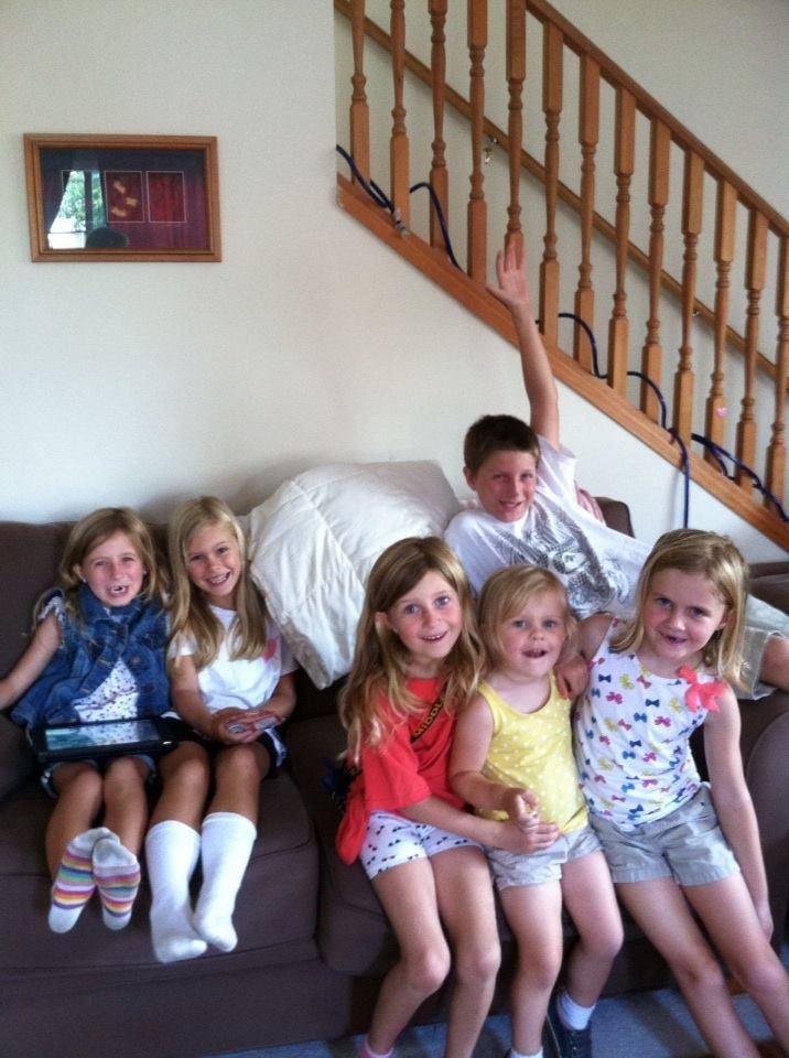 This is the gang we took to lunch today at Car'l Jr