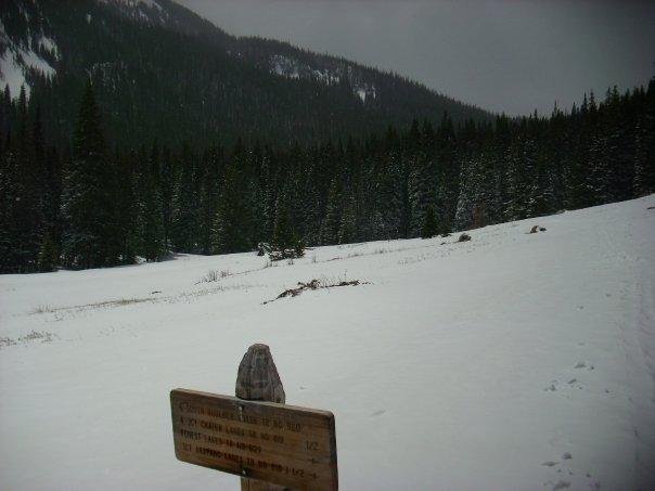 This is about 1 mile in from the trailhead.  Supposedly the mound in this field (not shown) is a grave - ???.
