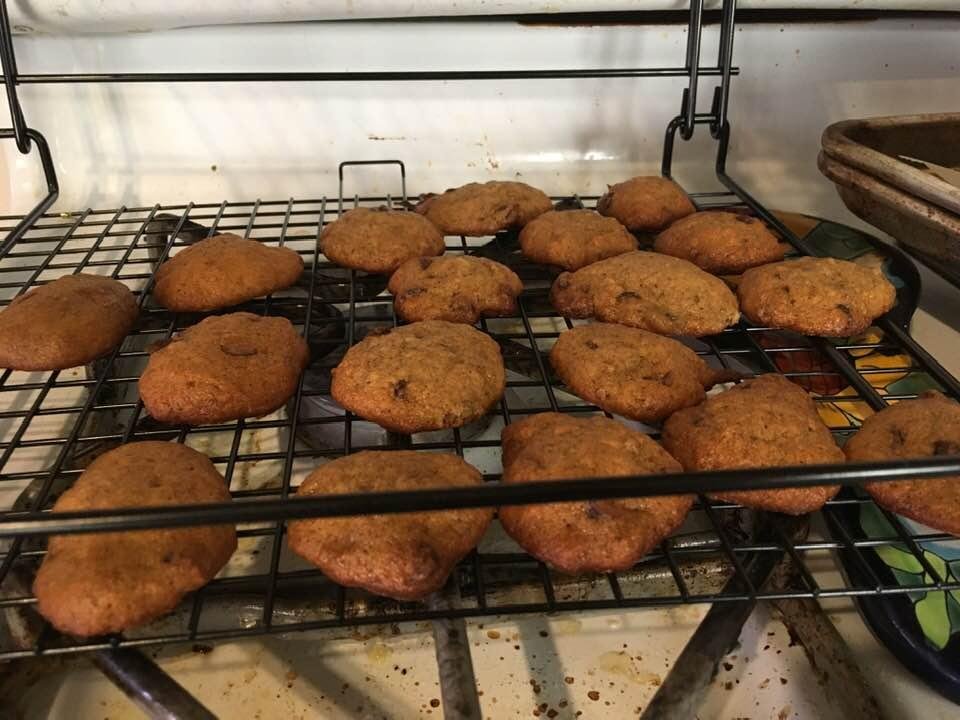 First bake of the new year. Banana chocolate chip.