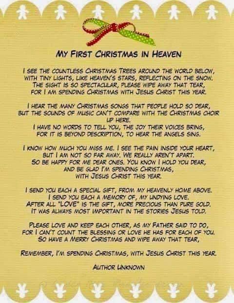 For those of you missing a loved one this year