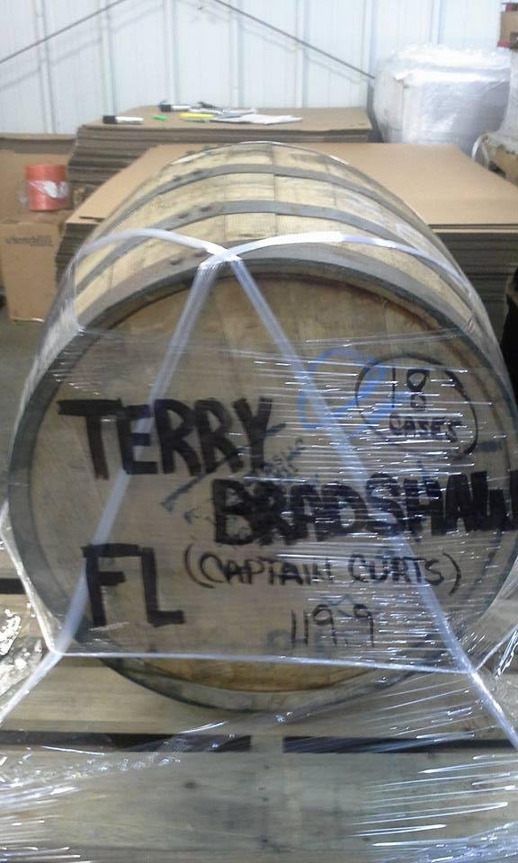 Terry Bradshaw ordered his own single barrel bourbon from Four Roses Distillery. Ready for shipping to him today.