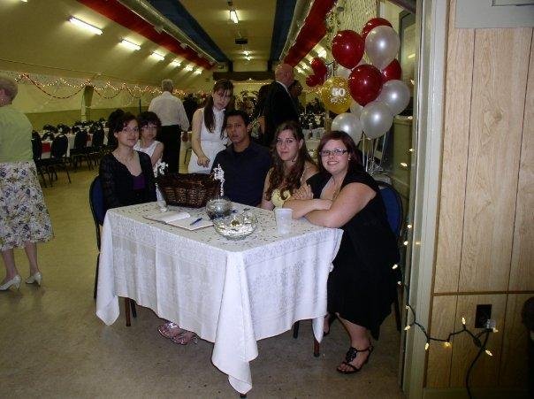 Guest book table ~ Robyn, Jayme, Shannon, Brent, Gerry, Katelynn, Viki.
