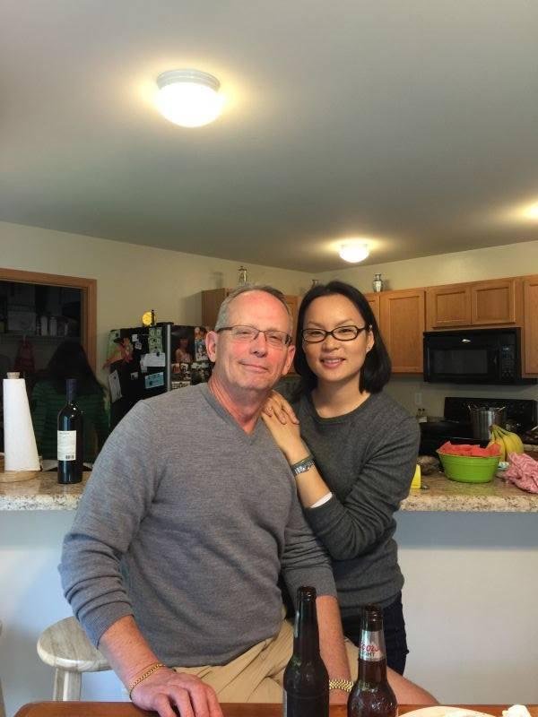 At the Winn's home for Alta's Birthday........me and Xiao Li.