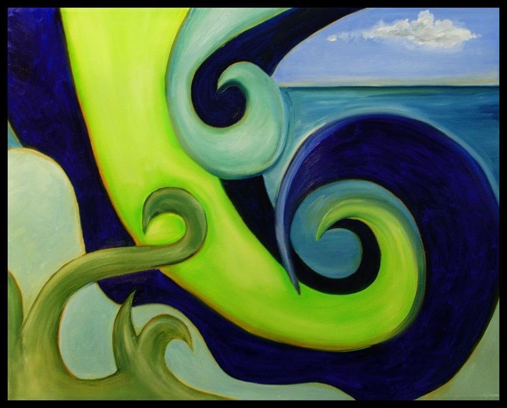 This is my new painting. I think Esther Williams would have liked it. 24"X30" in oil. Johnny O