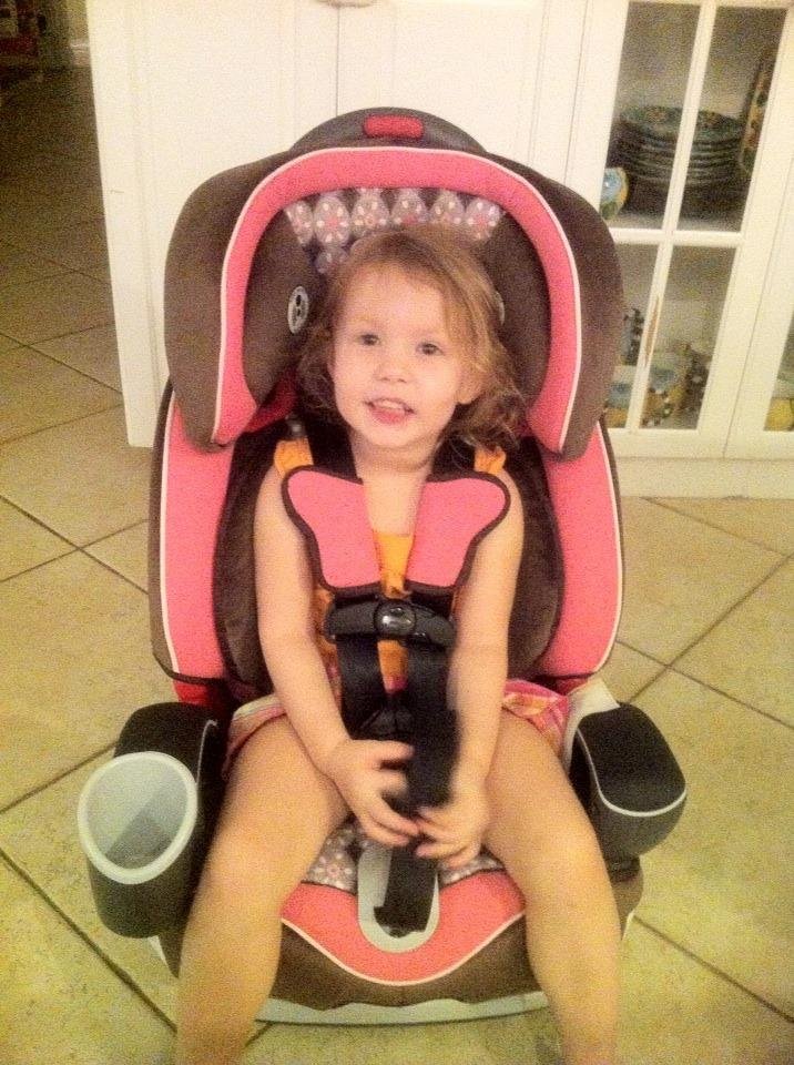 New car seat compliments of Bella's guardian, Miss Sonny!