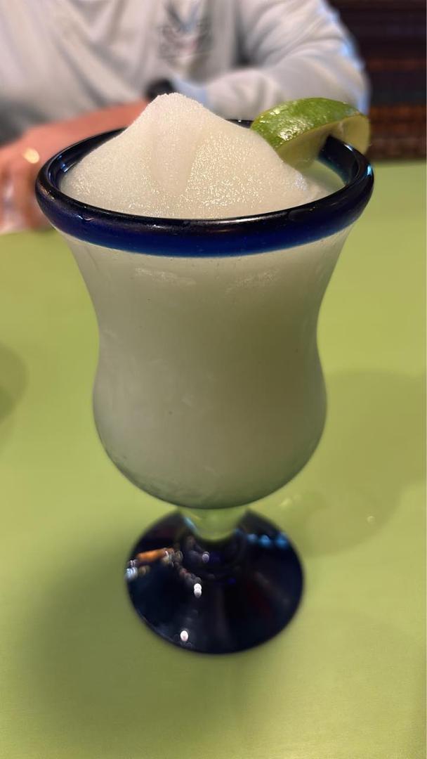 Celebrating a successful colonoscopy with a virgin frozen margarita 