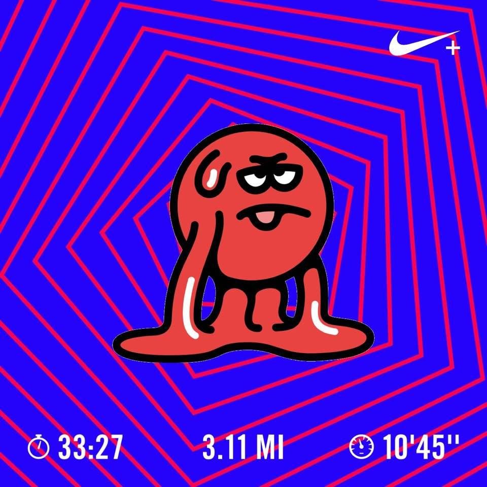 Slow and sore from the 16.55 miles I ran this last weekend but as long as I'm still moving I'm happy.