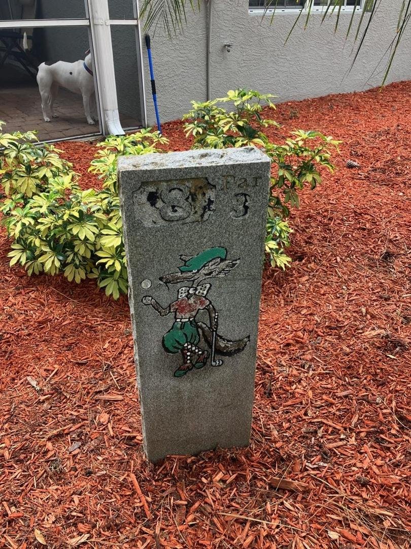 Got a golf tee marker from Fox Hollow golf course_before