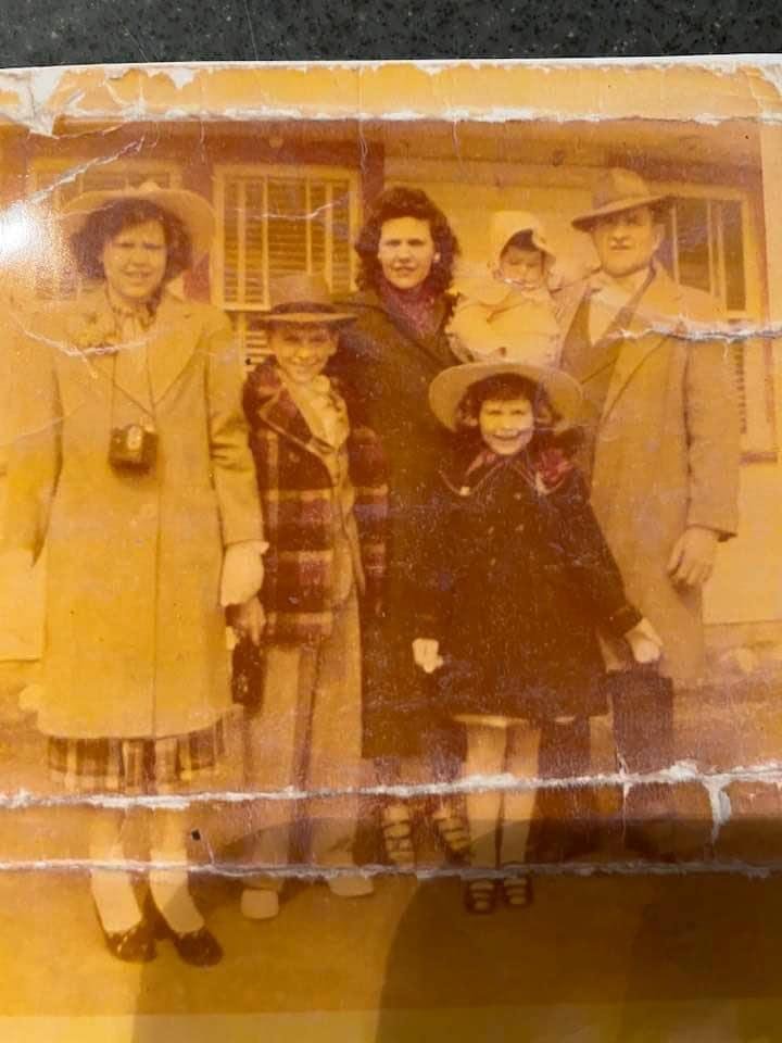 ￼Happy Father’s Day to my dad in heaven found this old picture of our family must’ve been in 1950 Mom dad Judy Jim Brenda and me as a baby￼￼￼￼