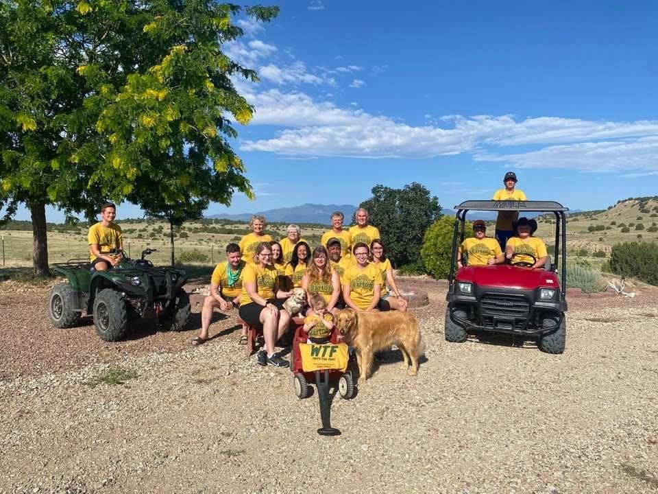 Barton Family picture in Colorado. WTF. With the fam