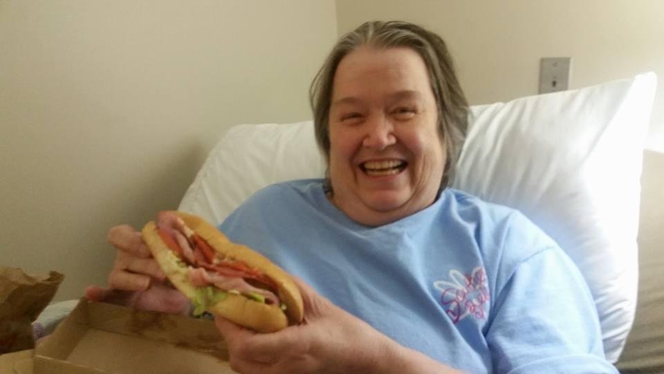 Lunch from Arby's. Loaded Italian. Was so good. Thanks Linda.