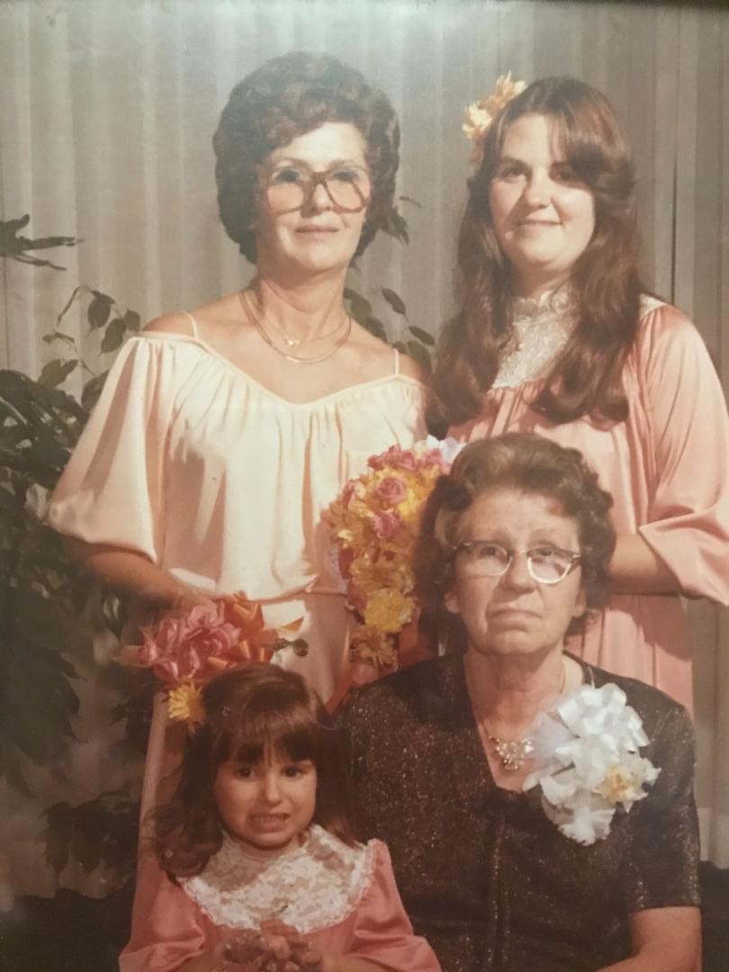 Happy Birthday Mom in Heaven She used to say "I came in with the rent "First of the month. Picture Mom Daughter Granddaughter & Great granddaughter ❤❤❤❤