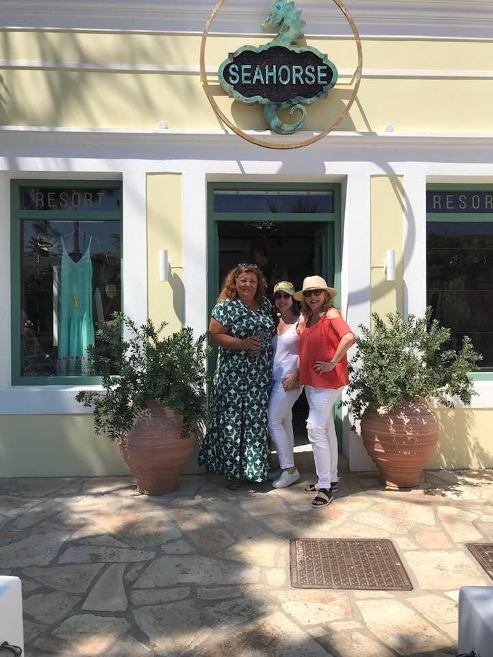 New friend Tina's store in Patmos, Greece