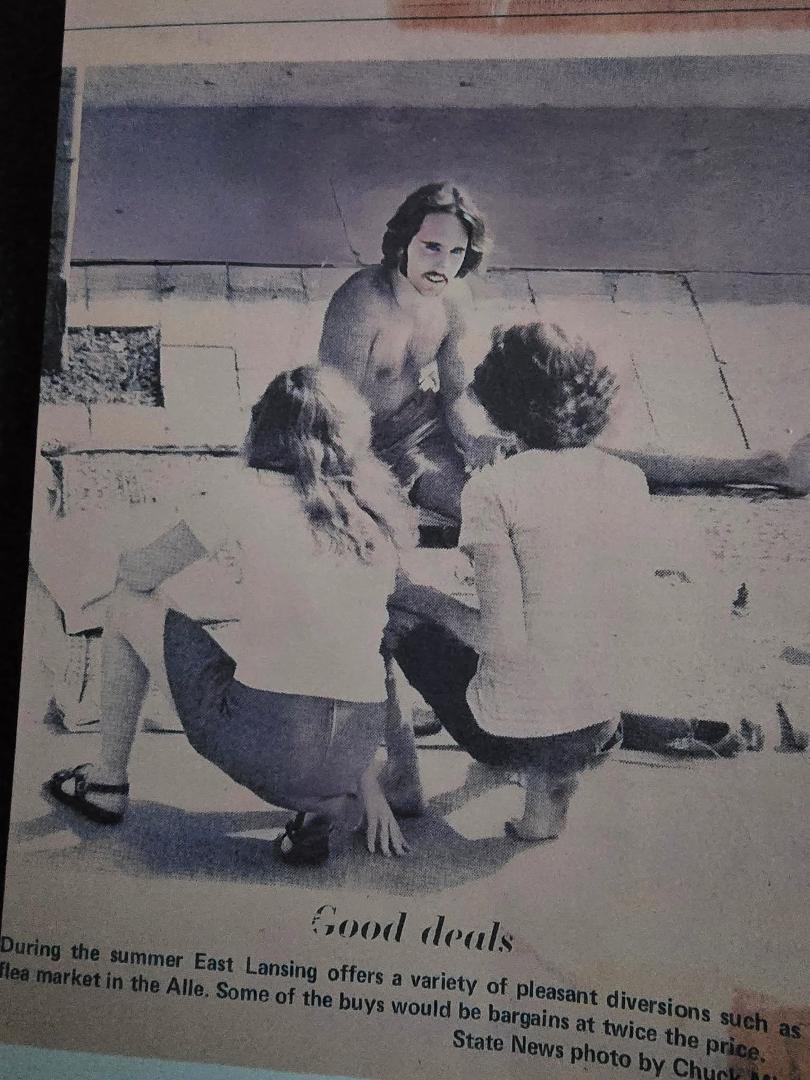 My older Brother Gary Paul Andre sent me this newspaper clipping from 1972, during the East Lansing Art Fair.