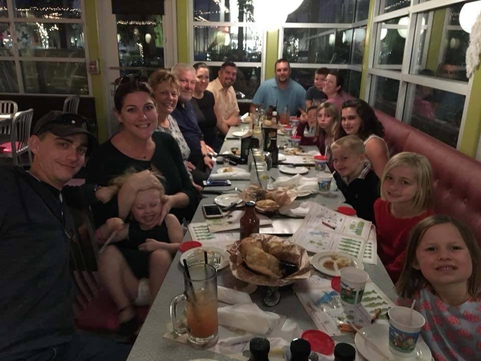 Great family picture... Dining December 2017....