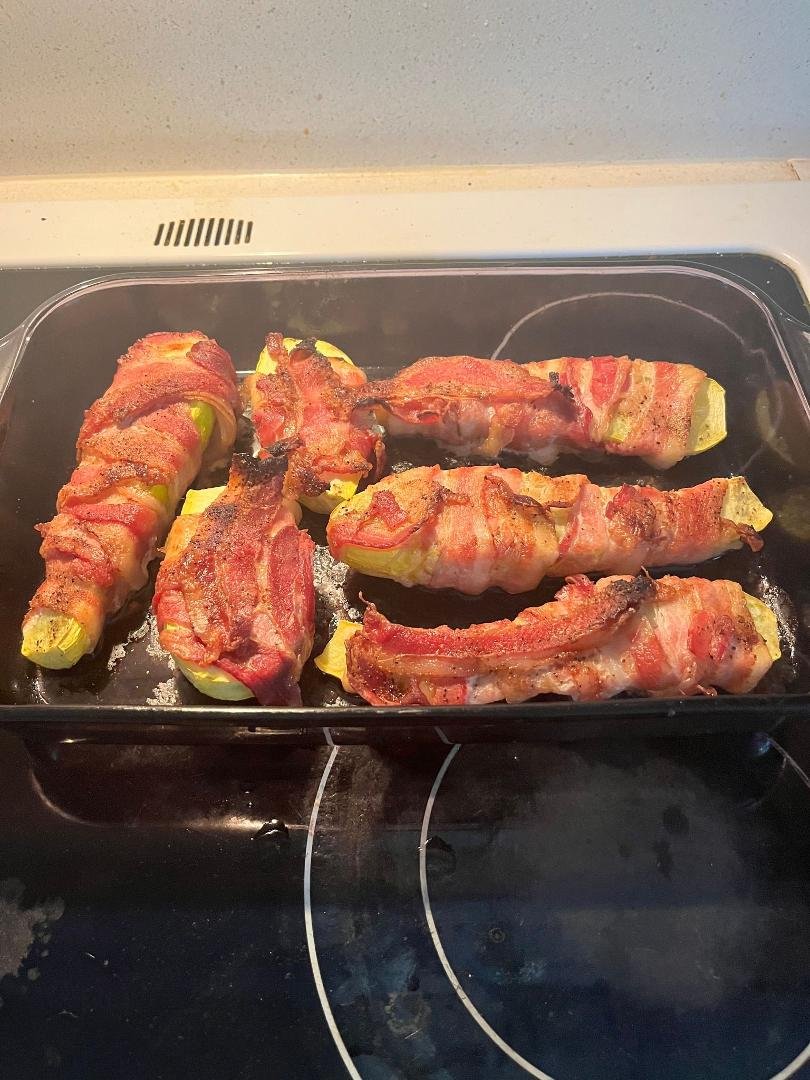 bacon wrapped squash seasoned yum yum