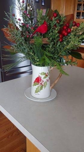 I just want to say thank you Alleyne, Bryant, Corey, Lorie, and Gene for the beautiful floral arrangement, meat loaf, and cookies. Thank you for your kindness.