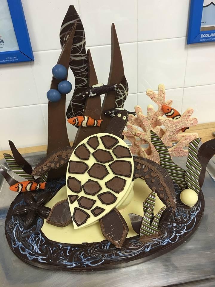 Here is a better picture of our baking and pastry students chocolate creation. My other post didn't really do it justice.