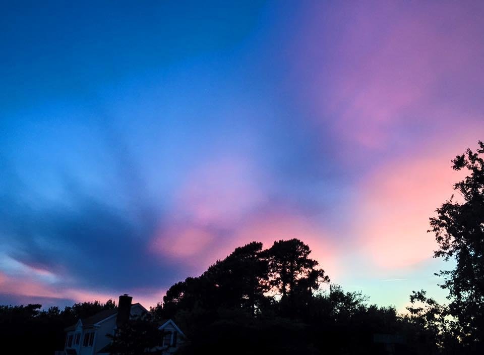 Sunset was kind of like the Aurora Borealis tonight!