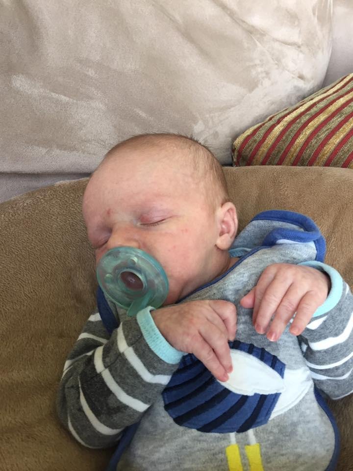 Connor Bryce is two weeks old! Spending the afternoon with Nonnie!