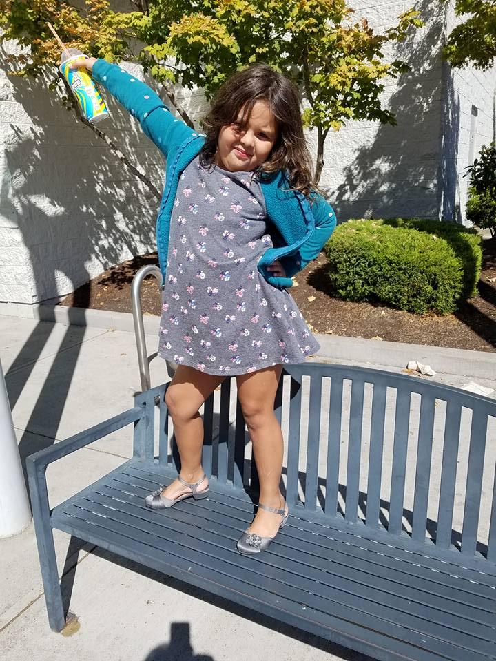 Just bought my little girl new shoes.