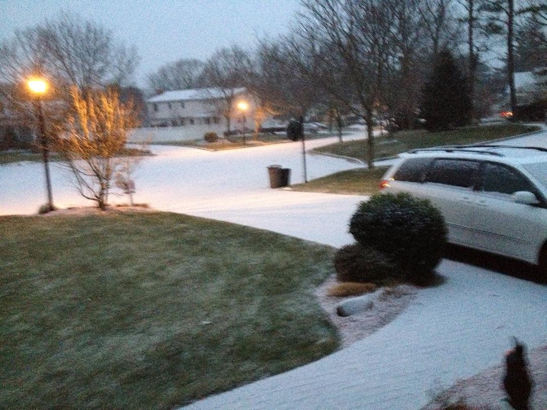 Snow is sticking in Nesconset! Drive safely out there!