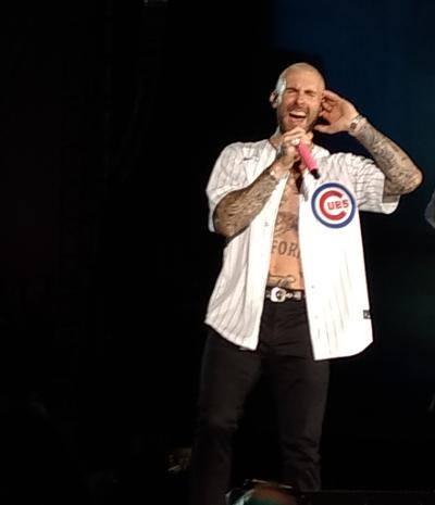 Someone was looking for a picture of Adam Levine in the Cub jersey.