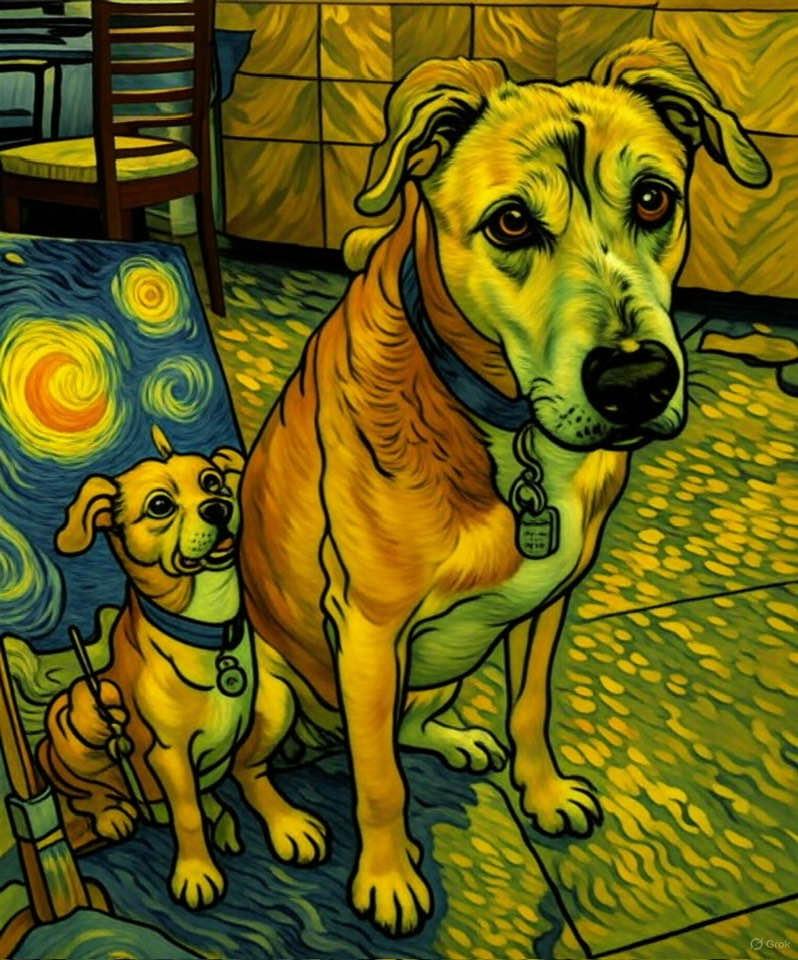 Charley here: I told artificial intelligence to surprise me . . . No! I want to be an only child!!!
