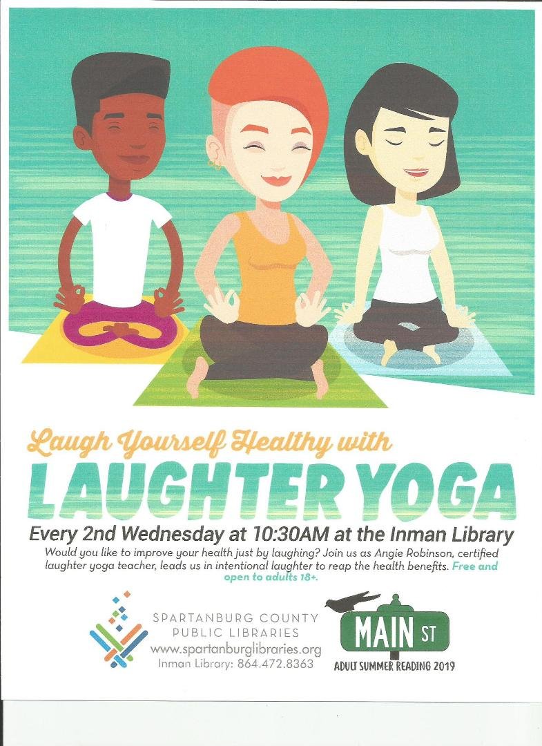 Some laugh with us.  De-stress and feel good!
NO MATS NEEDED.  Just bring your Smile!