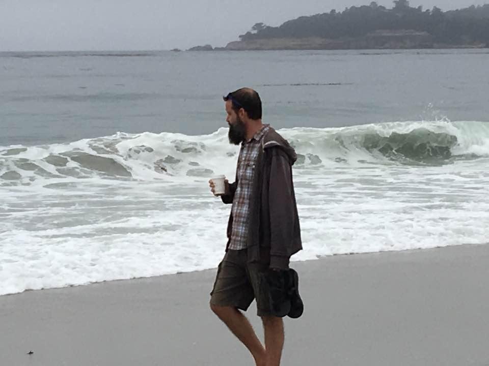 Caleb mesmerized by the ocean