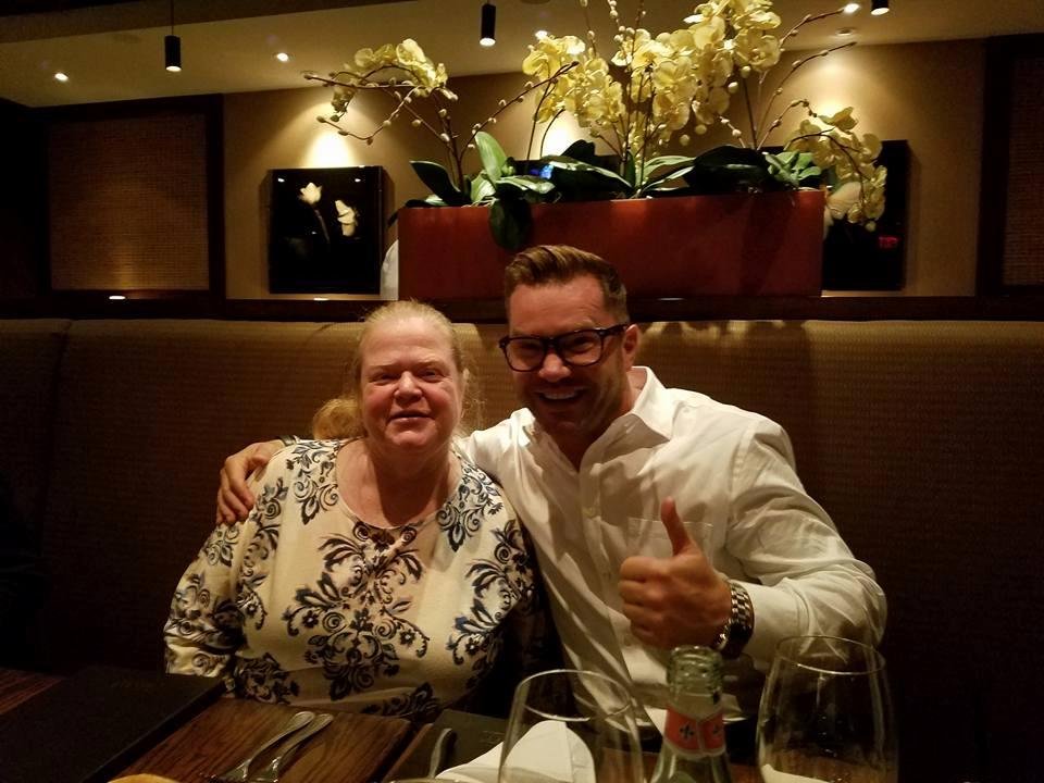 Having dinner with Mr. Mantel.