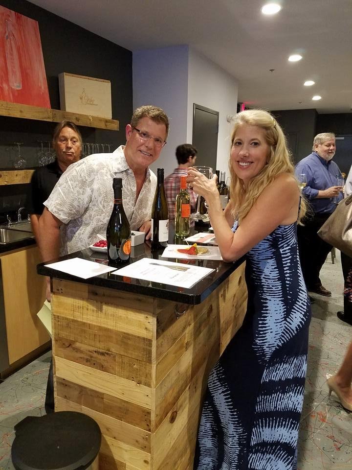 Friends at Wine Decadence - Joe Joseph Mavec and Christine Christine SponzaMavec and Steve Wallace in the background.