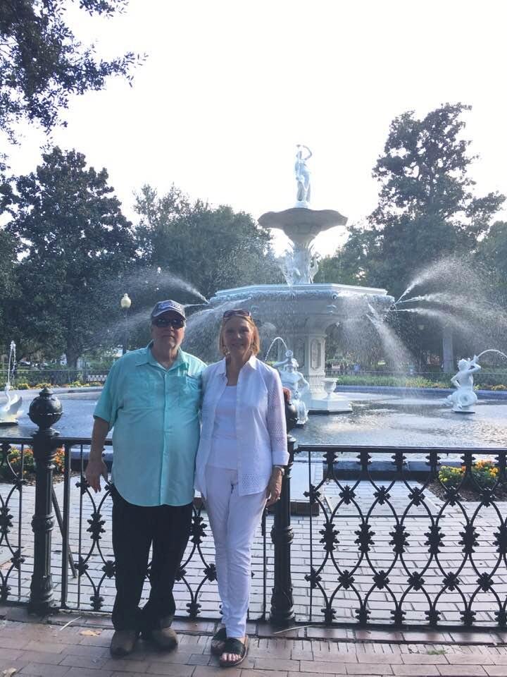 It’s just beautiful here! Sure would like to know where Forrest sat. We’re SO tired... time for a Peach sangria!!