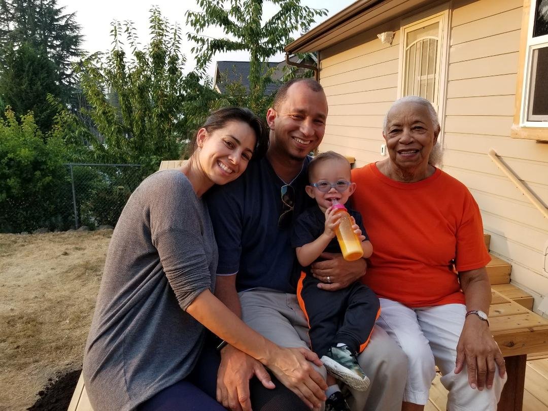 My Mom meets her 20 month old Great Grandson Maxwell for the first time, when my Son Ryan and Marta, my Daughter-in-law come to Seattle.
