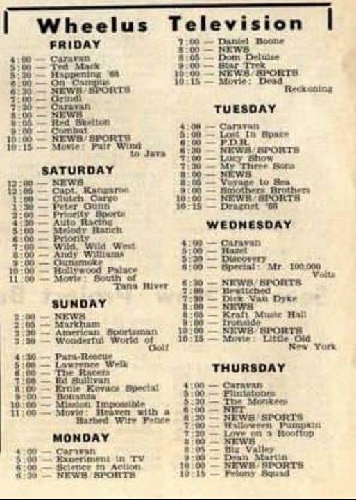 Do you go into a catatonic state when the Cable is out? Try this for the weeks lineup. This from 1966, Wheelus AFB Tripoli Libya