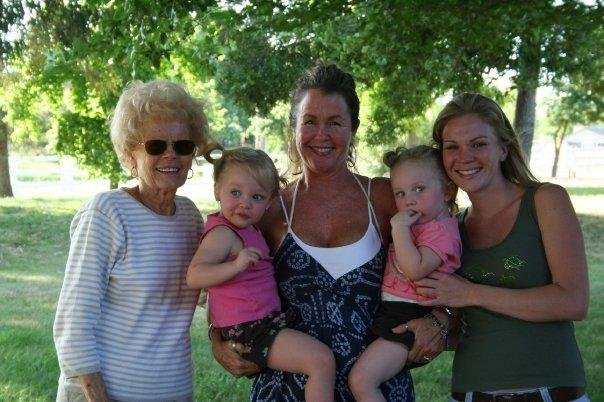 4 generations of girlies... Mom (Phyllis) Jaidyn, Pam, Kayla and Hilary