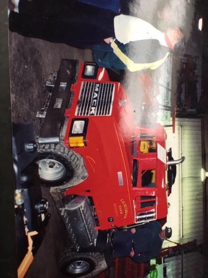 A customer made this Mini- Mack on a Kawasaki Mule for his boys Your truck on your deck reminder me of it. I love your AM Pics. Thanks