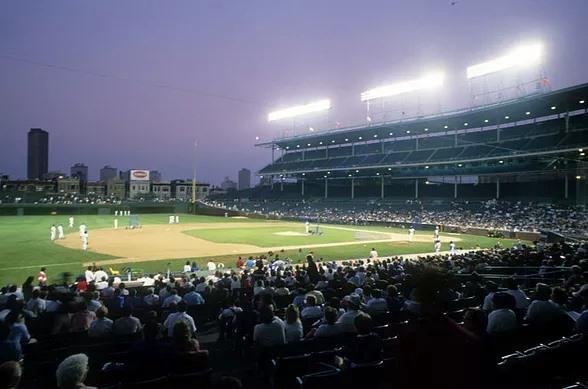 It is hard to believe that it was 31 years ago today that the first game was played under the lights at Wrigley Field. It was rained out and the first full game was the next day.
